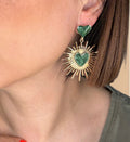 ✨ Boucles “Cœur Émeraude”