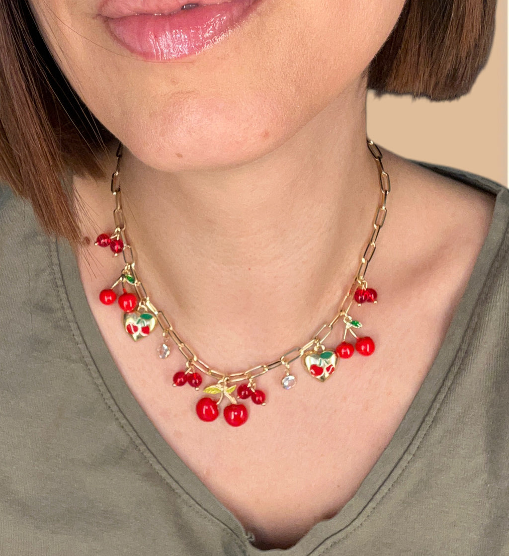 🍒 Collier Cerises Love