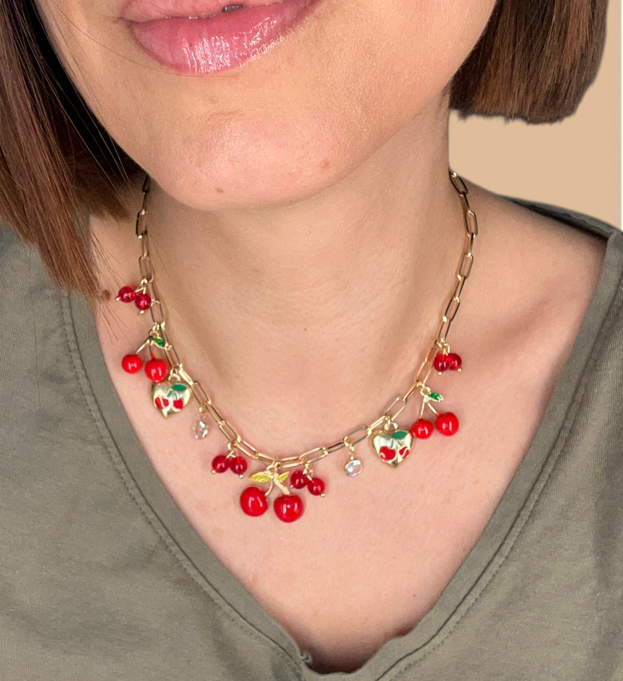 🍒 Collier Cerises Love