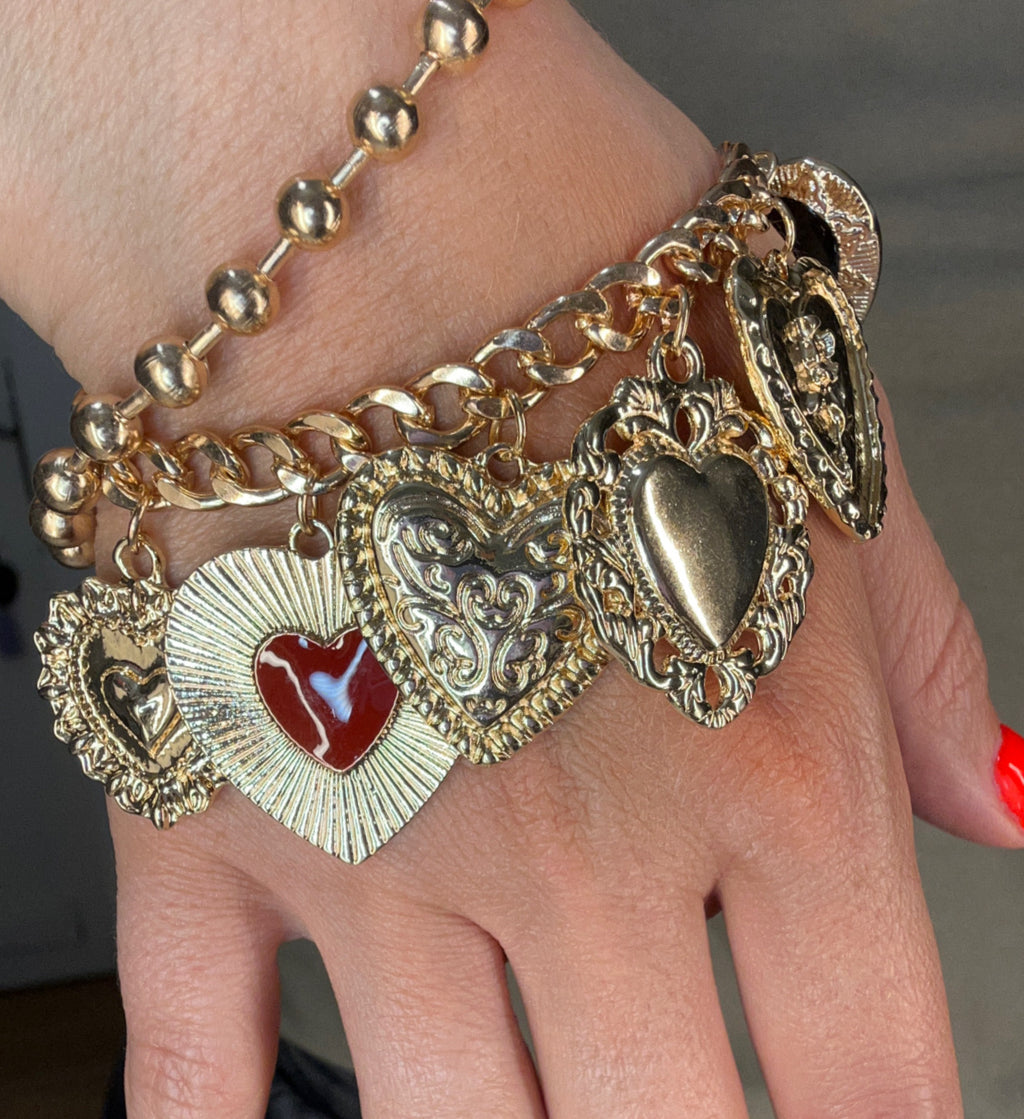 🖤 Bracelet Charms Cœur Intense