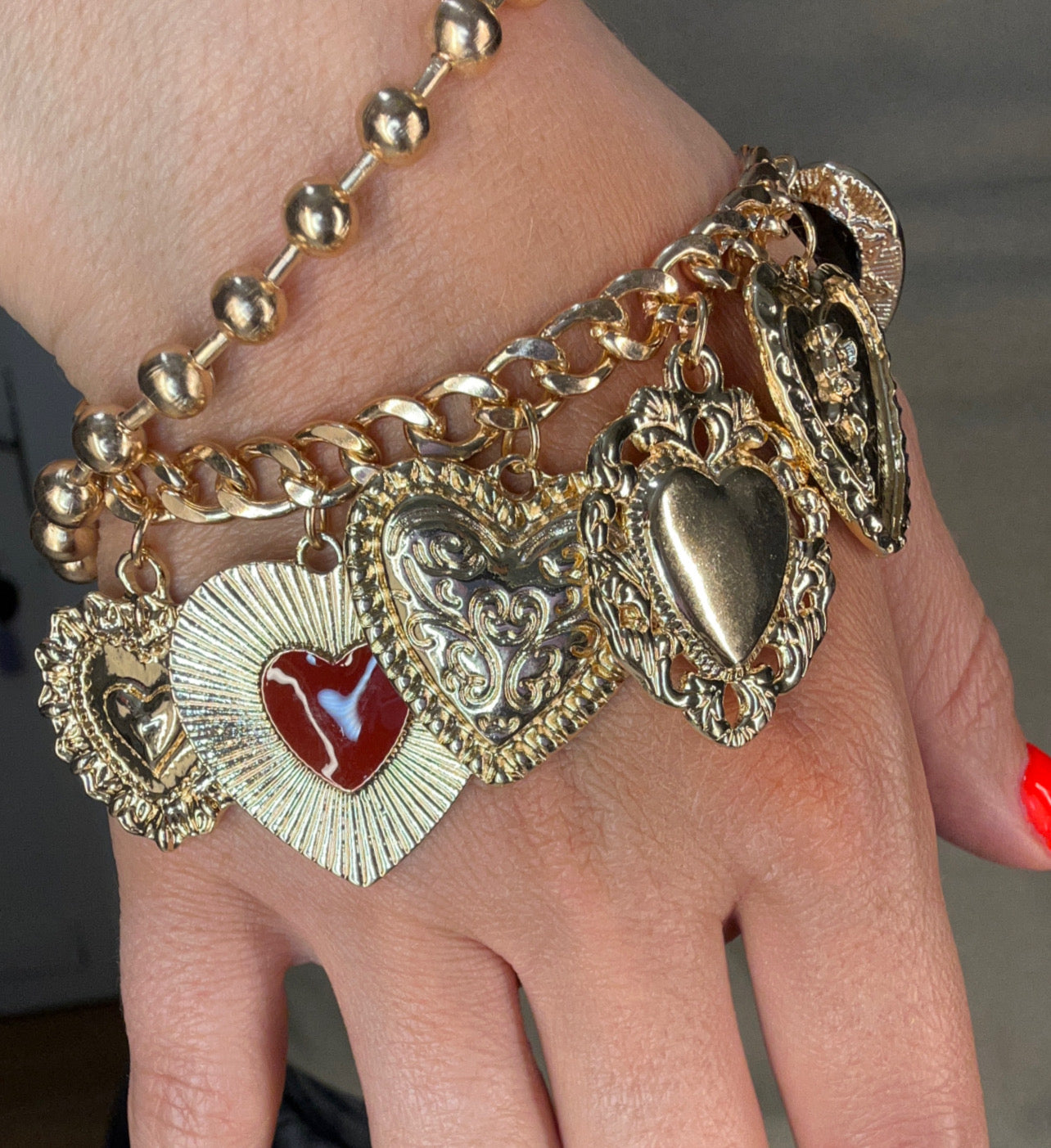 🖤 Bracelet Charms Cœur Intense
