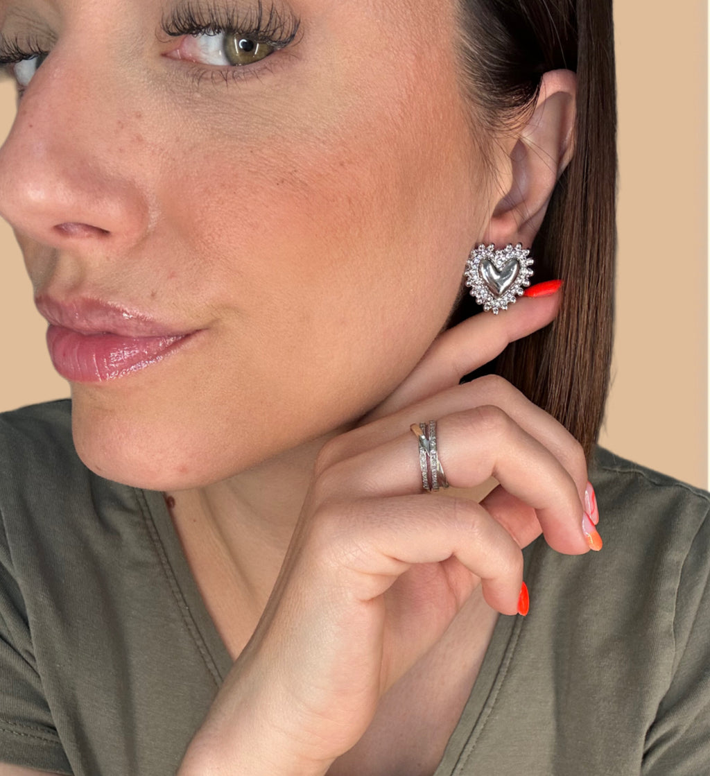 🤍 Boucles d’oreilles Heart Glow