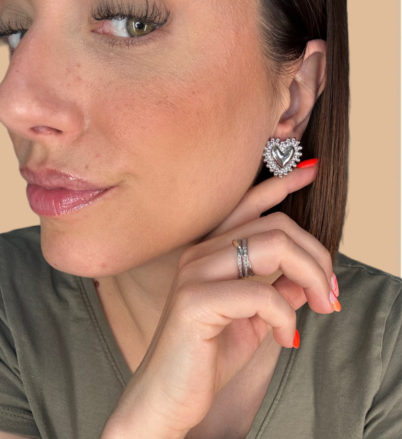 🤍 Boucles d’oreilles Heart Glow