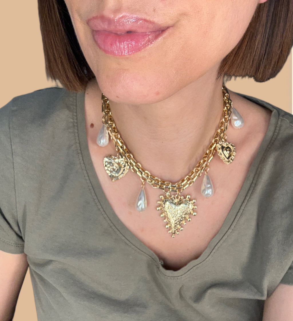 ✨ Collier Double Cœur Élégance
